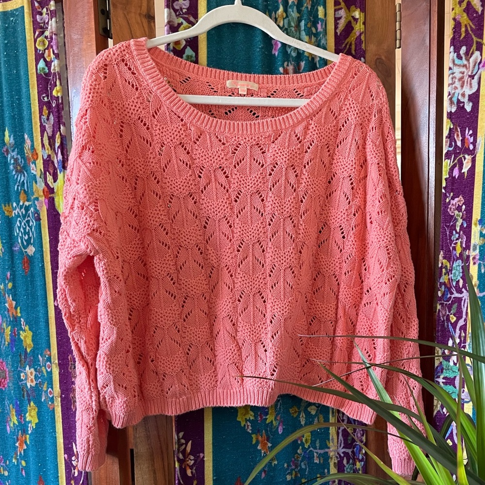Adorable Marmie Peach Off the Shoulder Sweater
